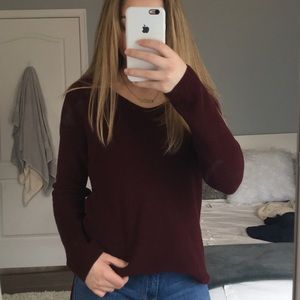 STRAPPY BACK RED SWEATER